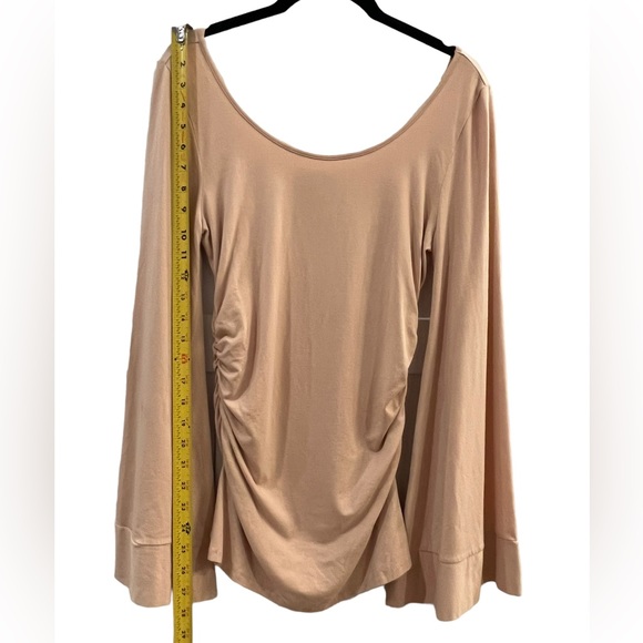 Boston Proper Women’s Flared Sleeve Top with Cinched Side Hem - Size S - Picture 5 of 7